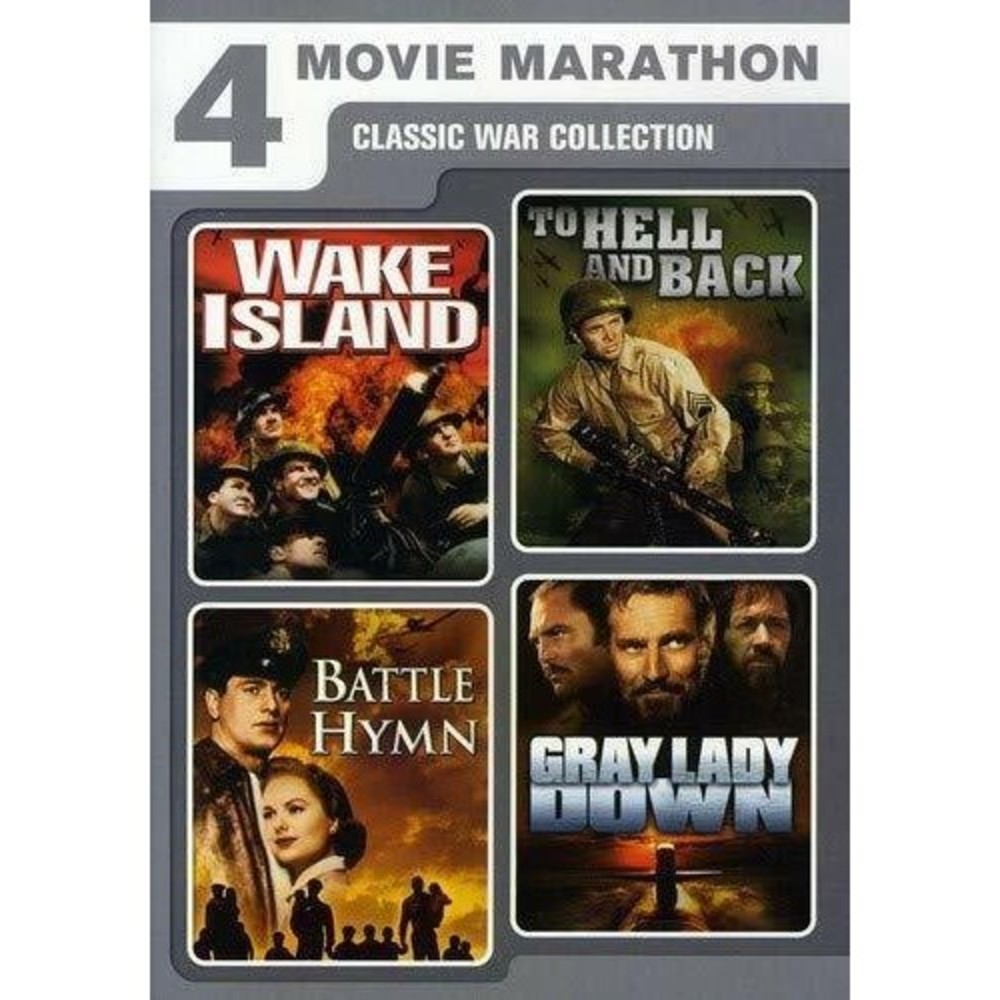 4 Movie Marathon: Classic War Collection Wake Island, Hell and Back, Battle Hymn